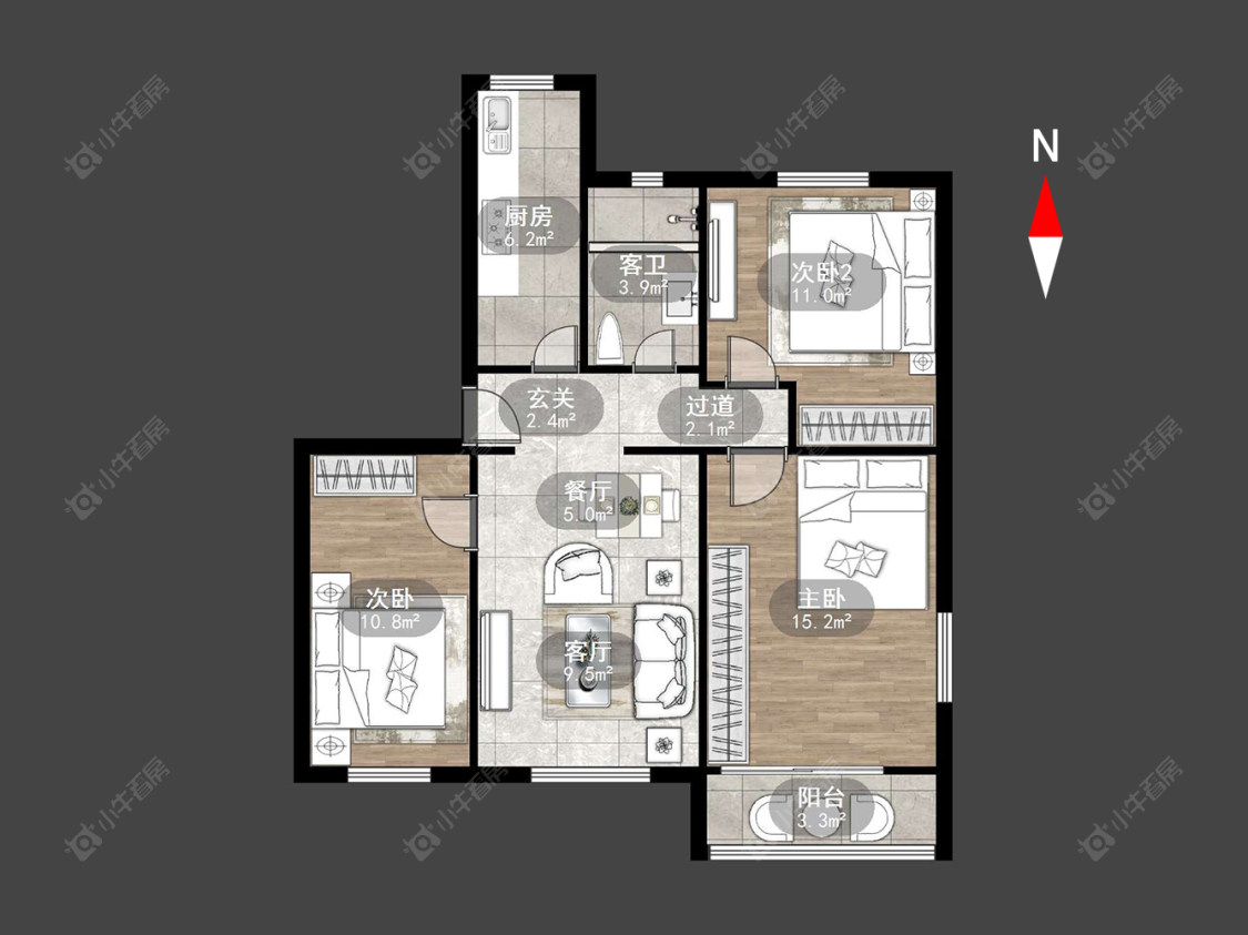 常州建材新村在售二手房房源户型图_小牛看房