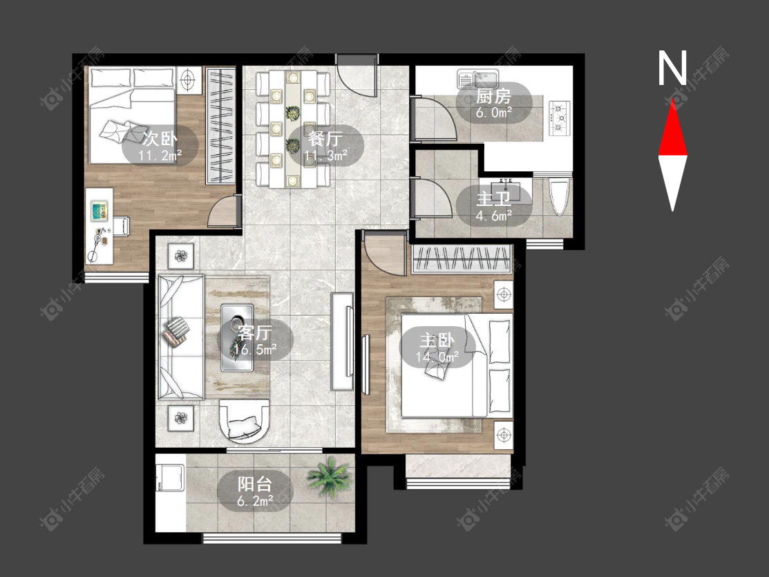 常州府河名居在售二手房源户型图_小牛看房