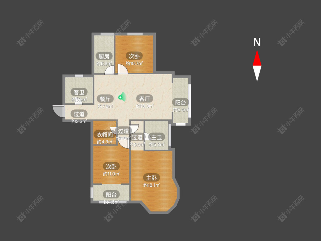 常州美林湖水岸枫情在售二手房源户型图_小牛看房