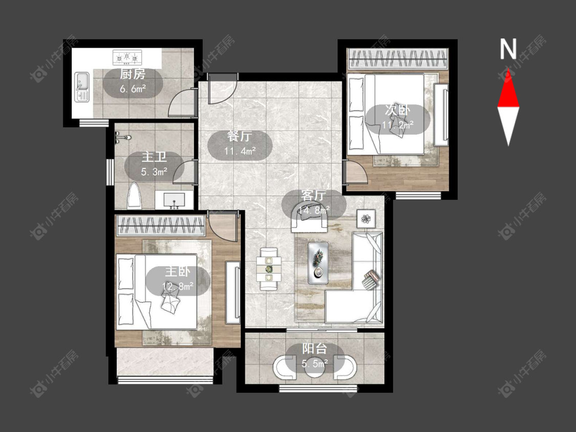 九洲花园三期房源户型图 常州九洲花园三期在售二手房源户型图_小牛看房