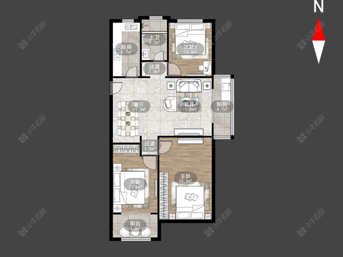 金正花园房源户型图 常州金正花园在售二手房源户型图_小牛看房
