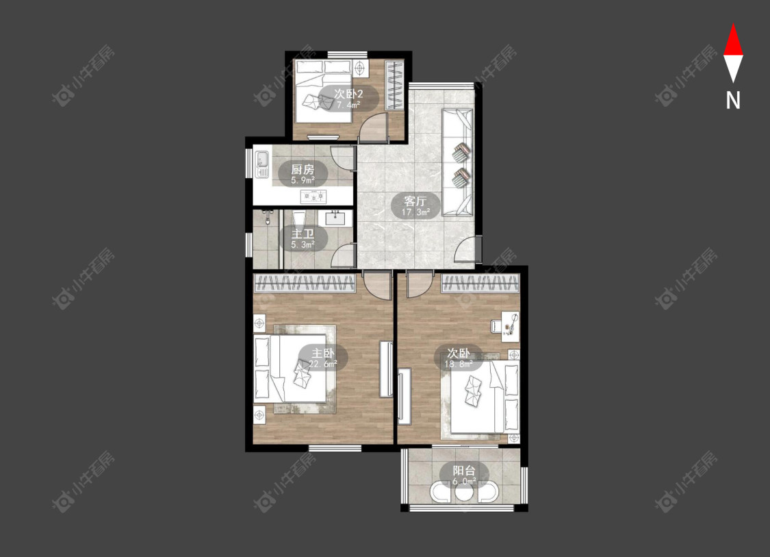 工人新村南房源户型图 常州工人新村南在售二手房源户型图_小牛看房