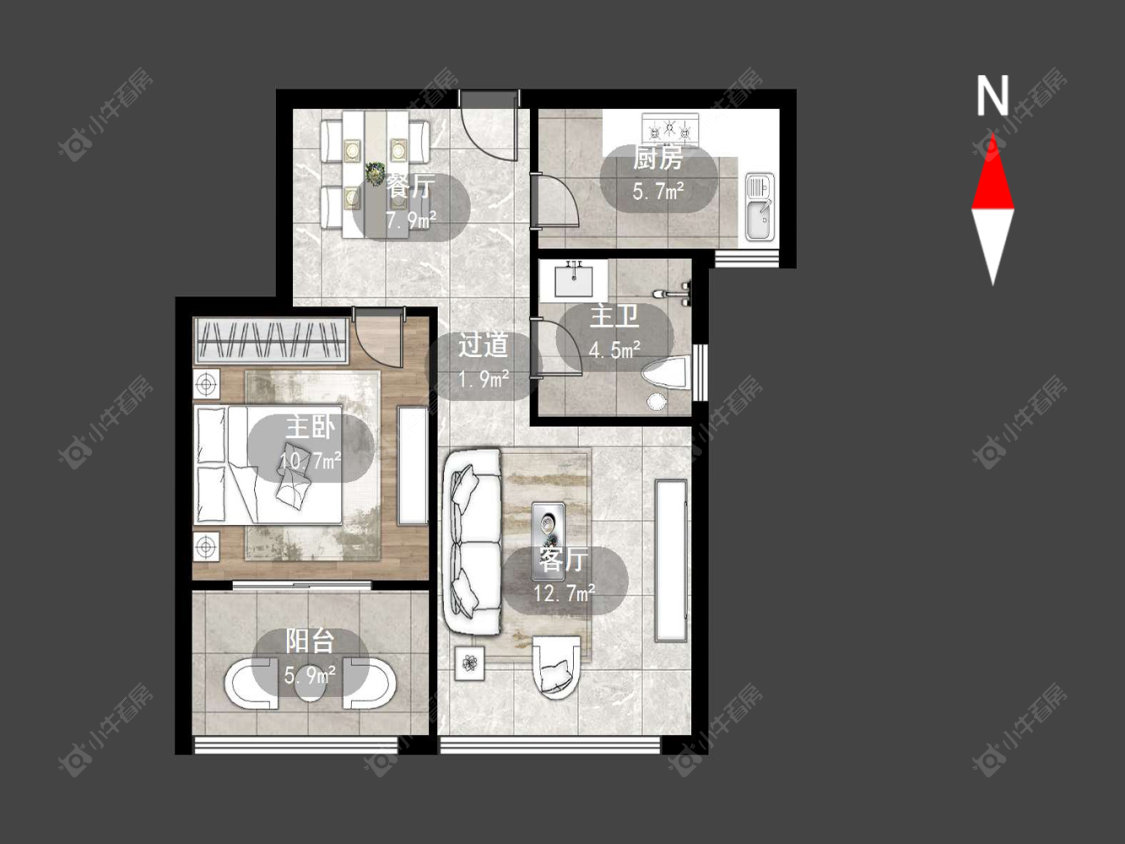 常州府西花园在售二手房源户型图_小牛看房
