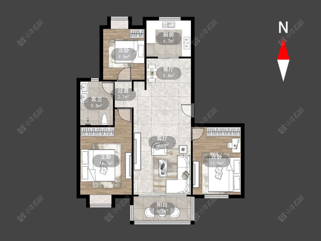 常州都市桃源一期在售二手房源户型图_小牛看房
