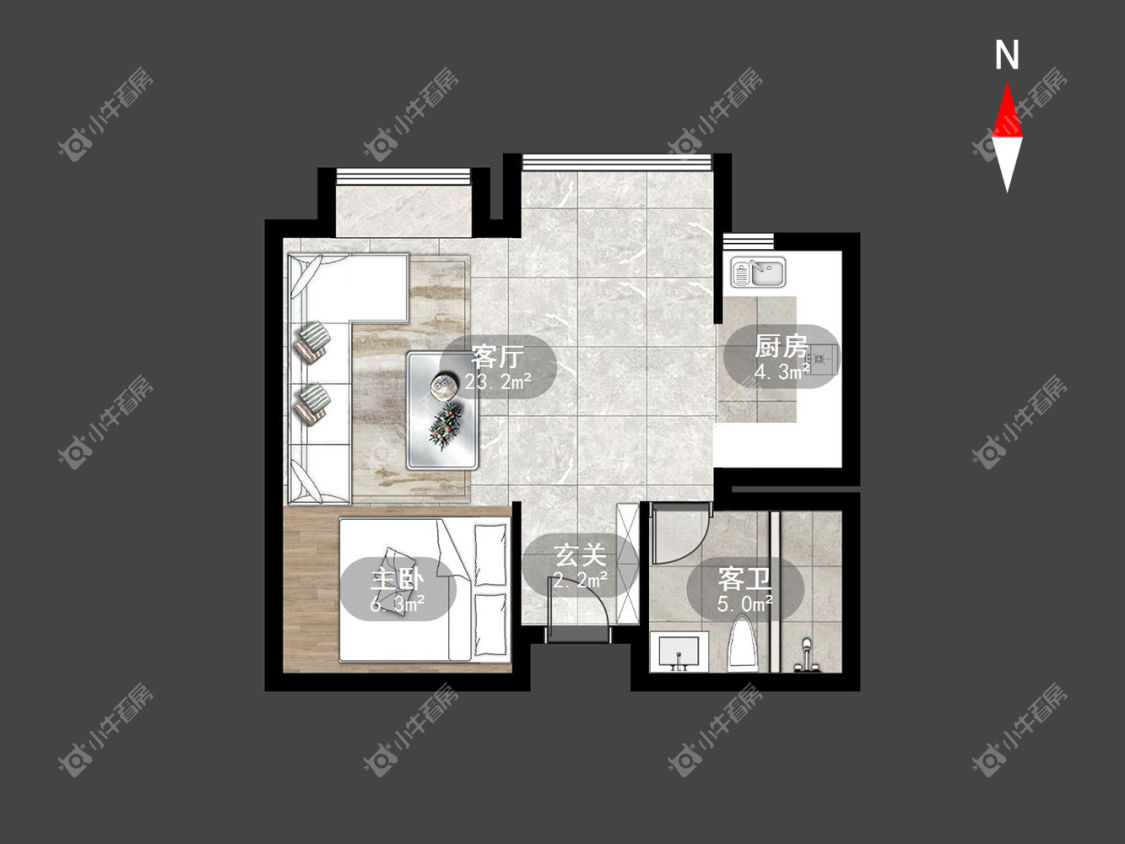 怀德名园房源户型图 常州怀德名园在租房源户型图_小牛看房