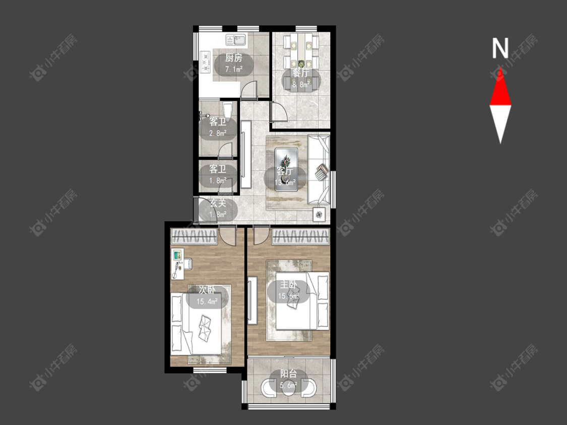 常州汇丰一村在售二手房源户型图_小牛看房