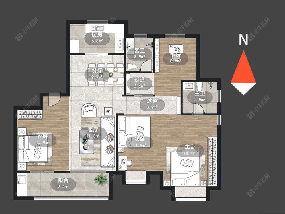 常州路劲雅居乐城市万象在售二手房源户型图_小牛看房