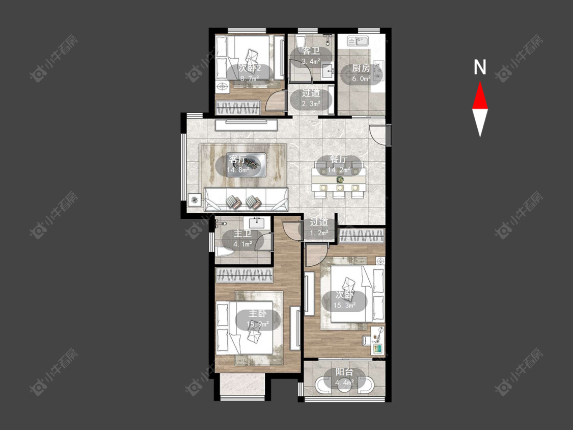 常州怡安家园在售二手房源户型图_小牛看房