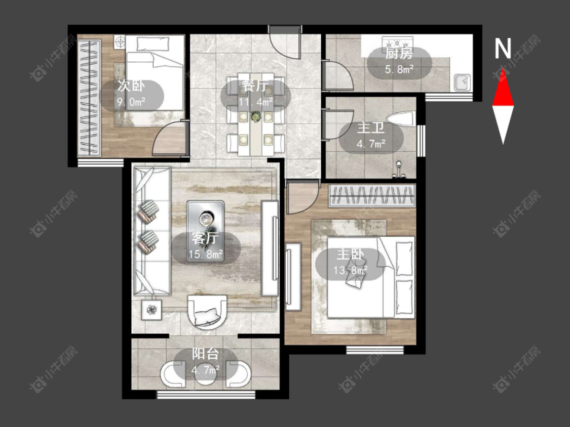 常州顺园九村在售二手房源户型图_小牛看房