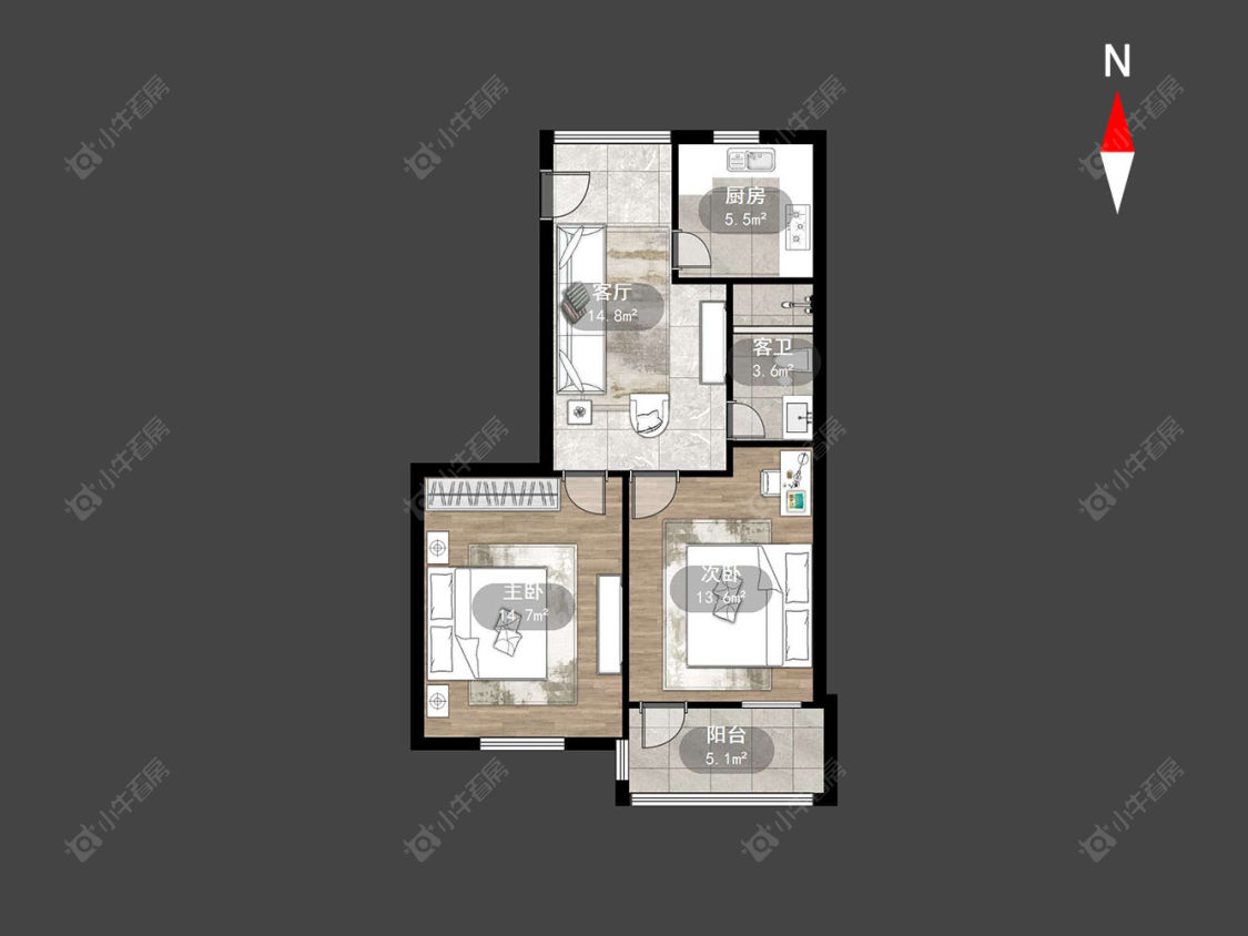 常州翠竹新村南区在售二手房源户型图_小牛看房