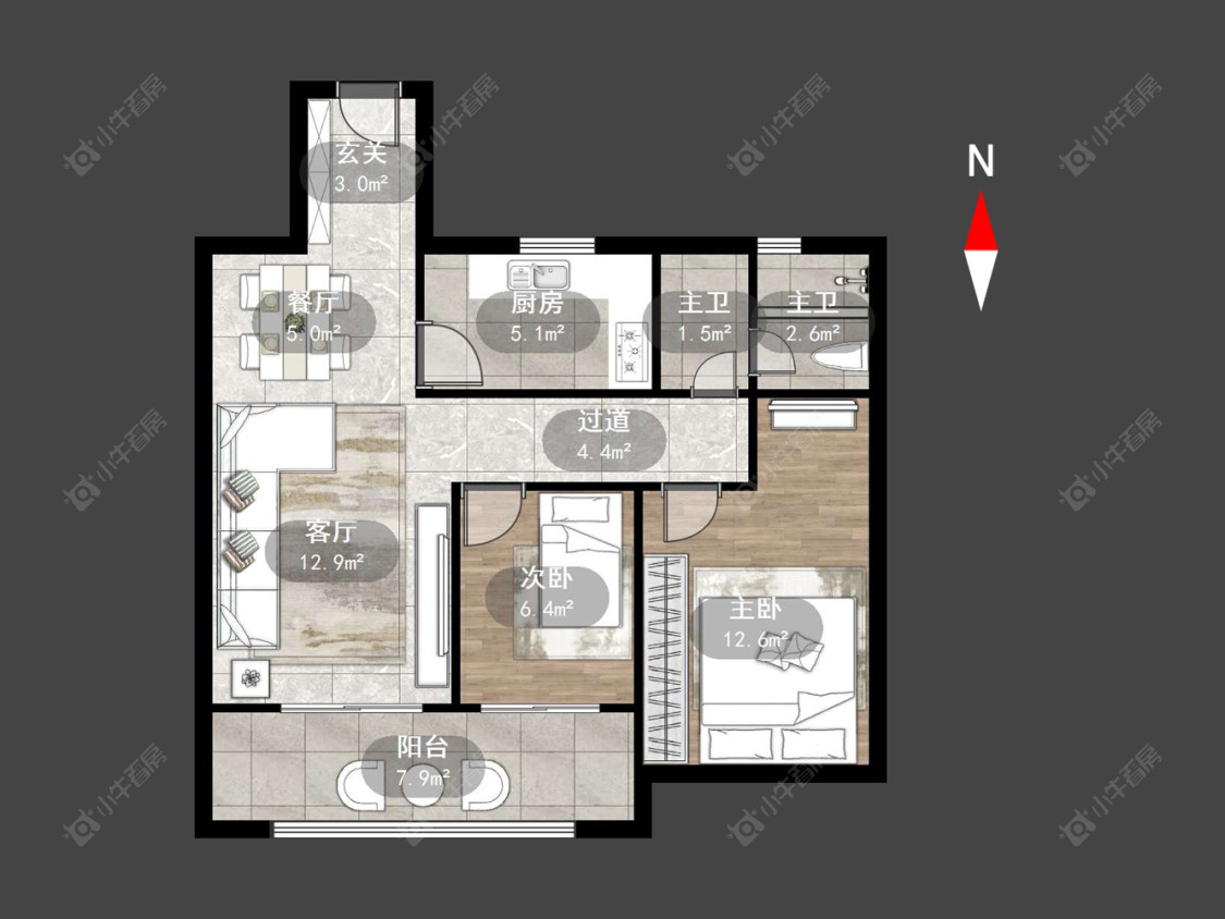 百馨西苑六期房源户型图 常州百馨西苑六期在售二手房源户型图_小牛看房