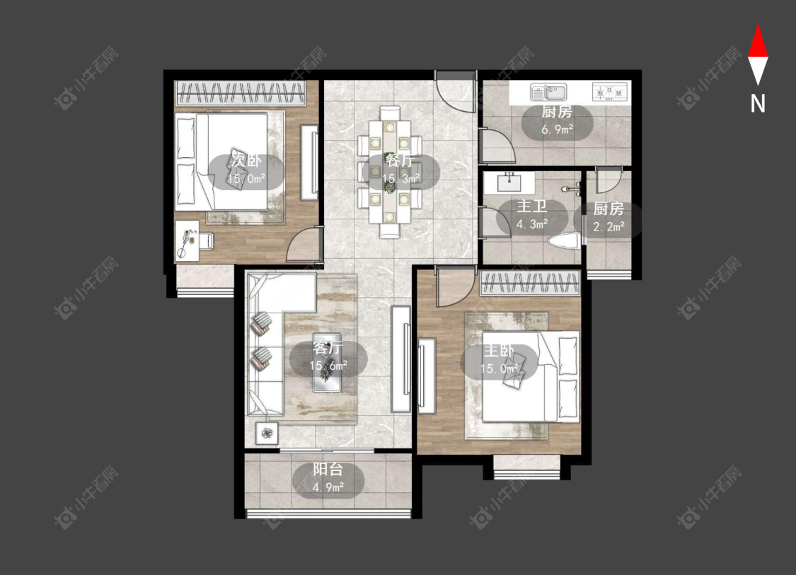 月馨苑房源户型图 常州月馨苑在售二手房源户型图_小牛看房