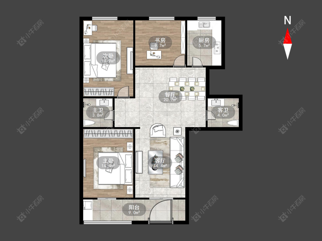 常州怀德苑在售二手房源户型图_小牛看房