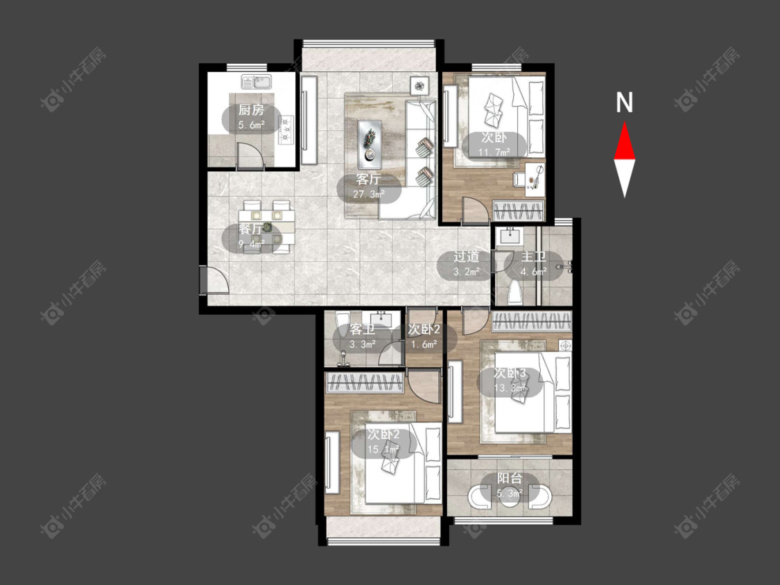 常州百馨西苑一二期在售二手房源户型图_小牛看房