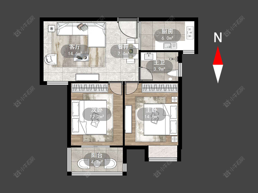 常州聚缘福地在售二手房源户型图_小牛看房