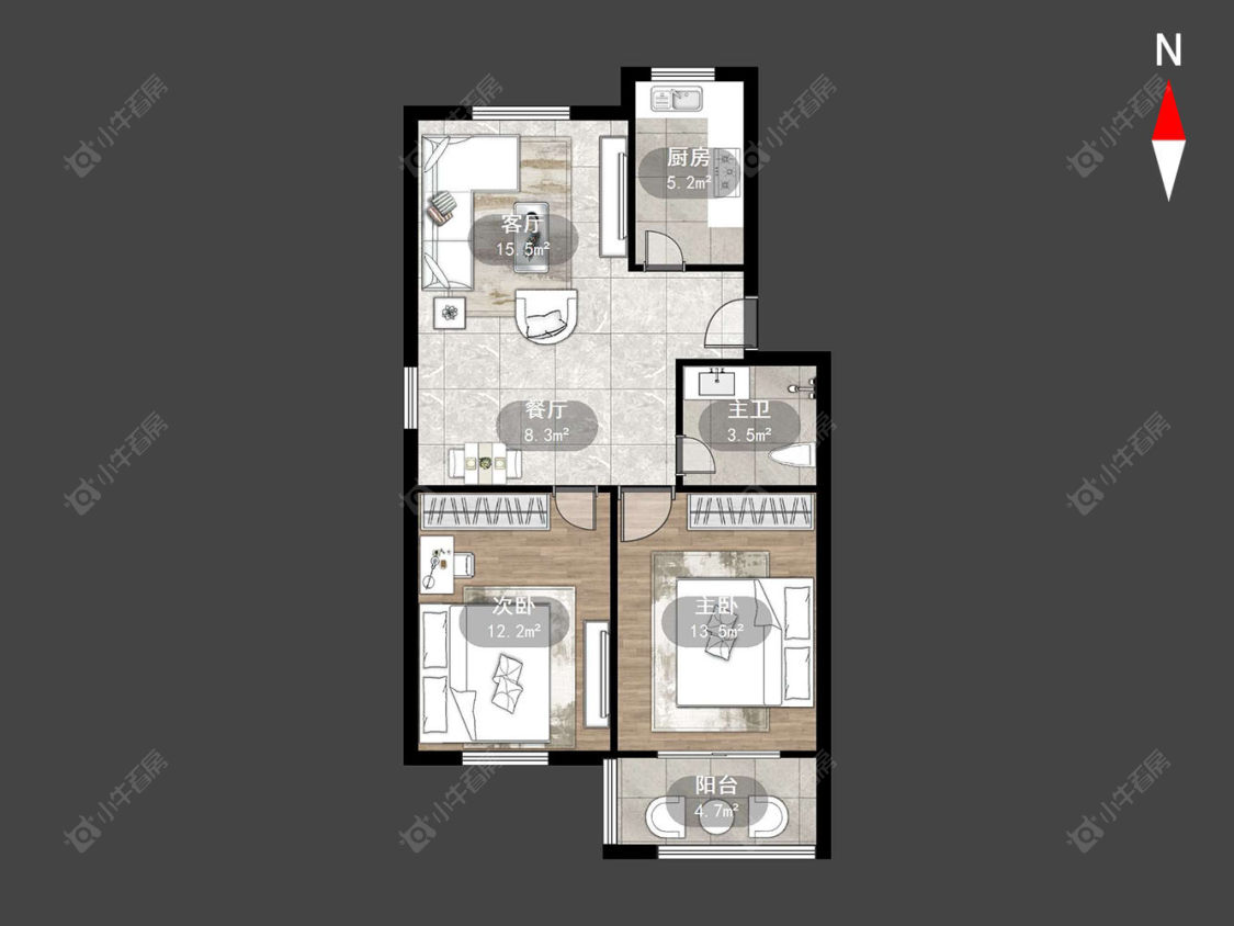 运河花园房源户型图 常州运河花园在售二手房源户型图_小牛看房