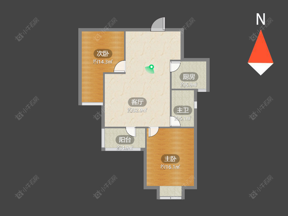 常州香江华廷花园在售二手房源户型图_小牛看房