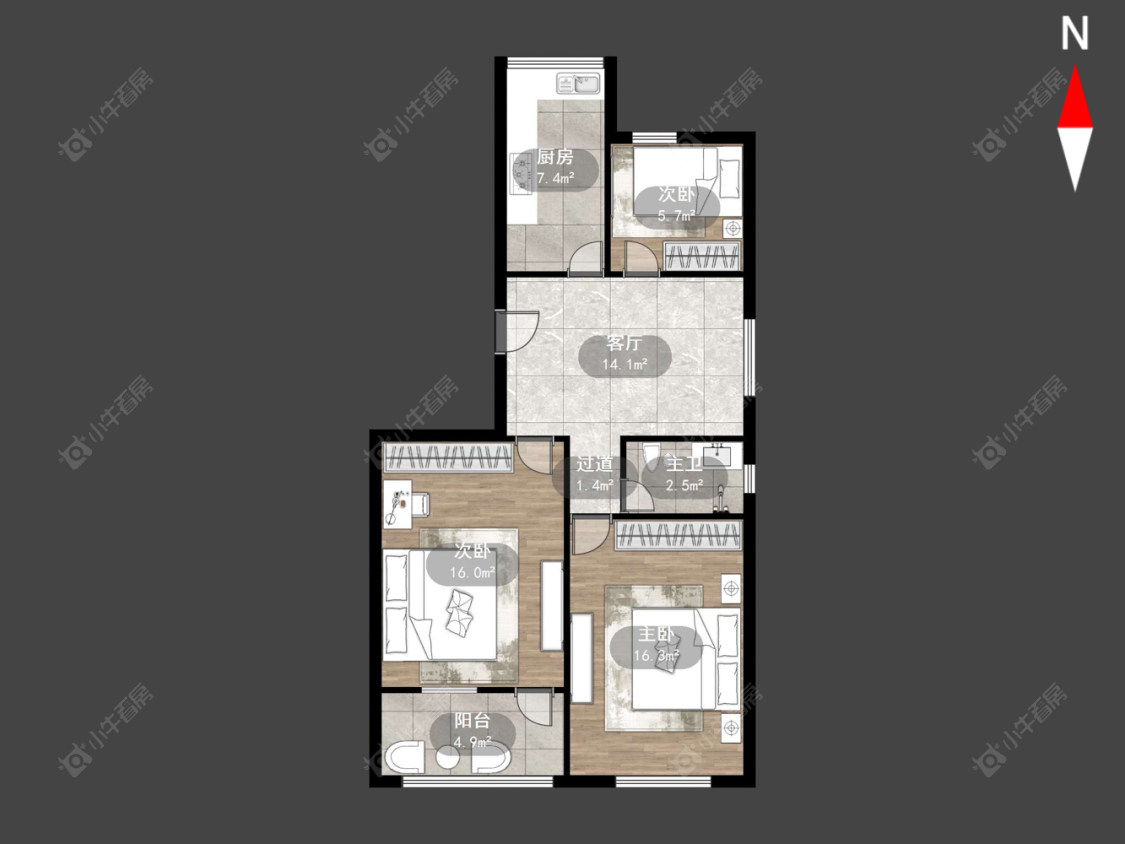 常州玉带路在售二手房源户型图_小牛看房