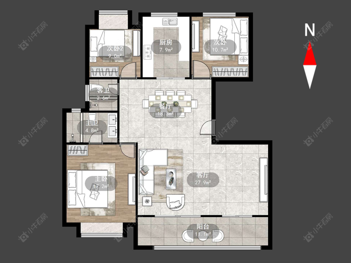 常州东方君开在售二手房源户型图_小牛看房
