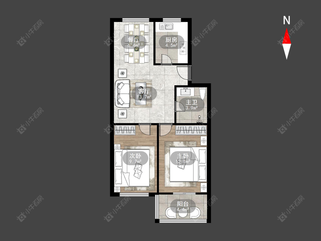 常州荆川里在售二手房源户型图_小牛看房