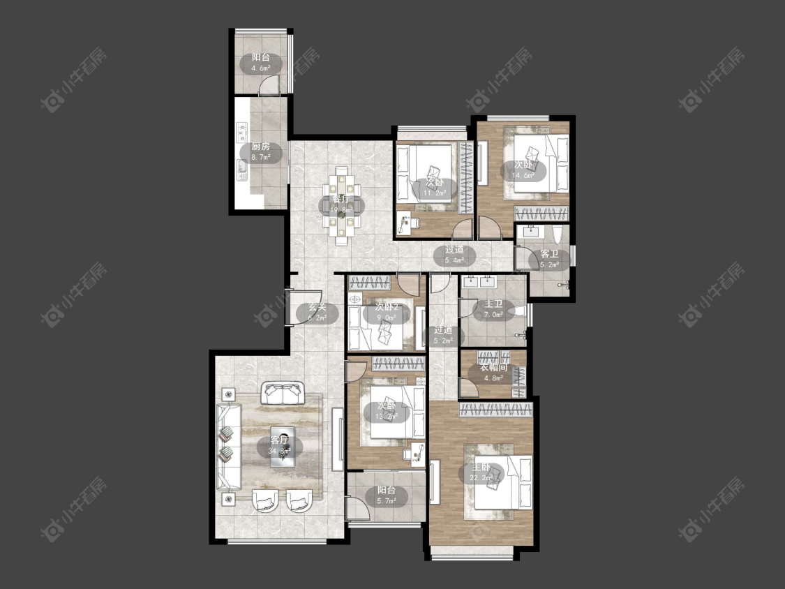 丹阳恒大名都一期在售二手房源户型图_小牛看房