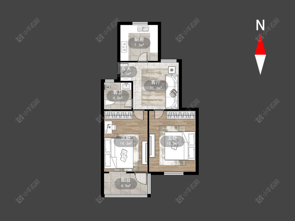 常州景秀世家在售二手房源户型图_小牛看房