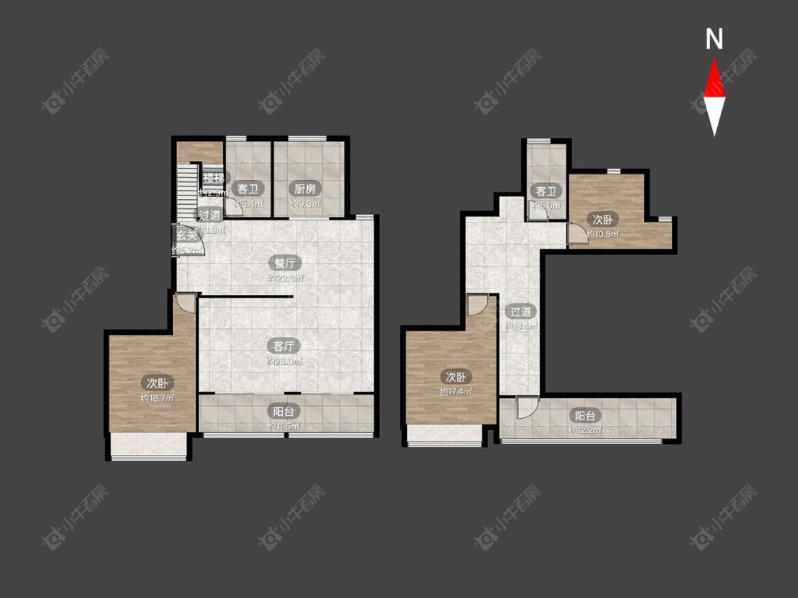 常州龙湖景粼天著在售二手房房源户型图_小牛看房