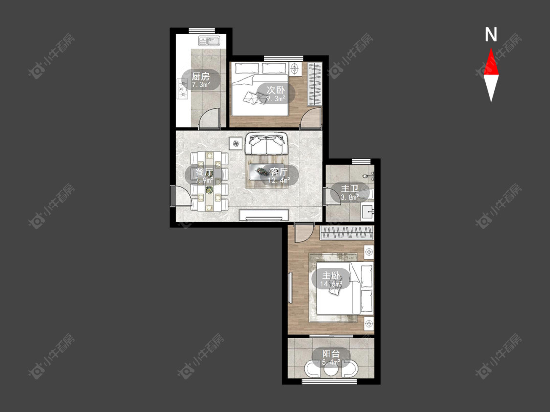 常州荆川里续建在售二手房房源户型图_小牛看房