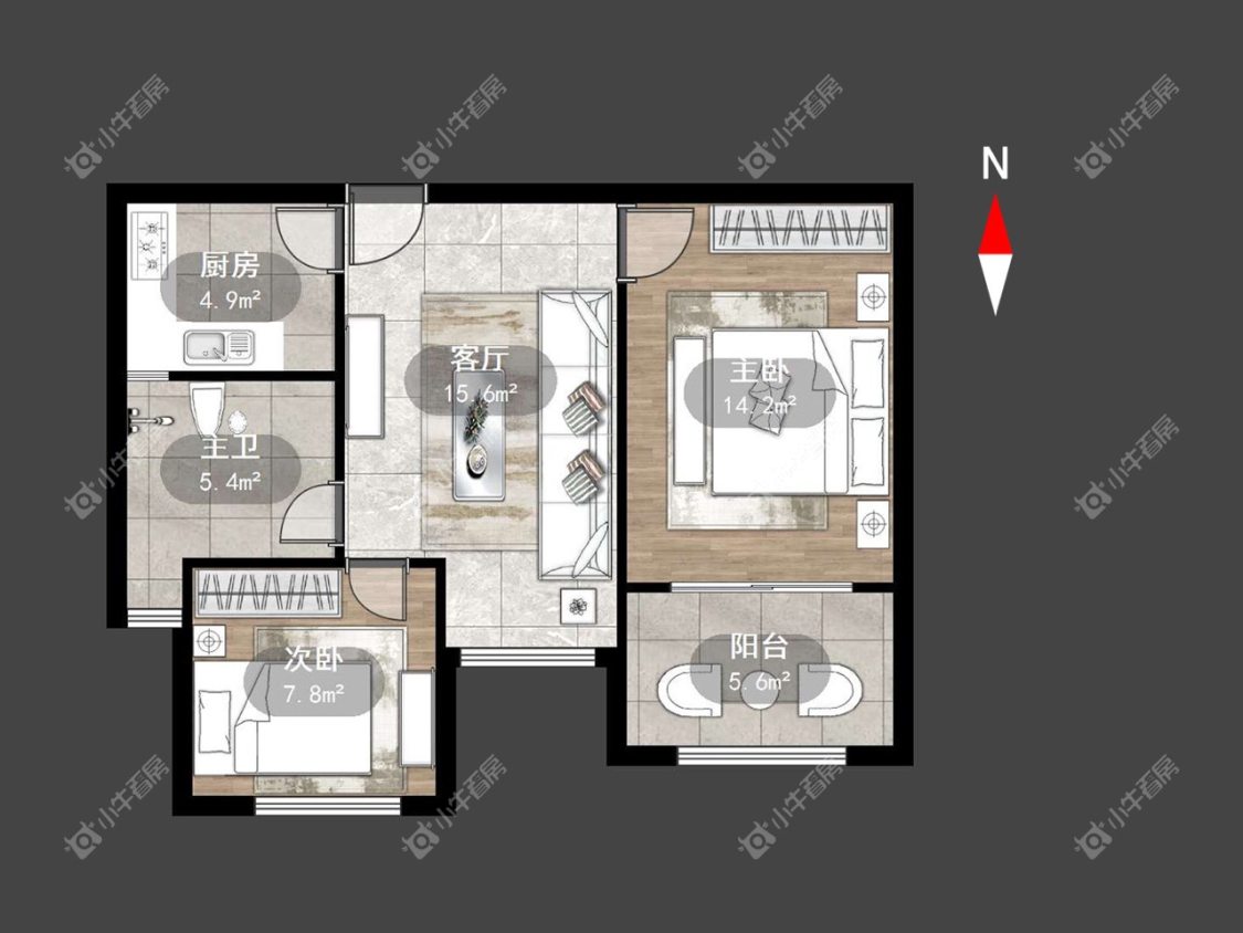 常州银河湾第一城二期在租房源户型图_小牛看房