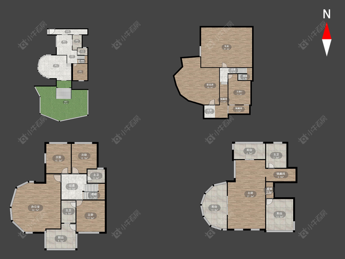 常州万水美兰城别墅区在售二手房房源户型图_小牛看房