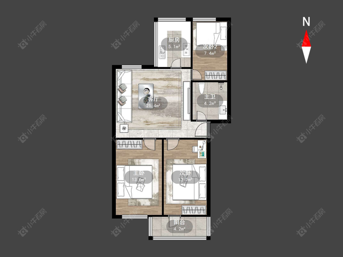 常州清潭许家巷在售二手房源户型图_小牛看房