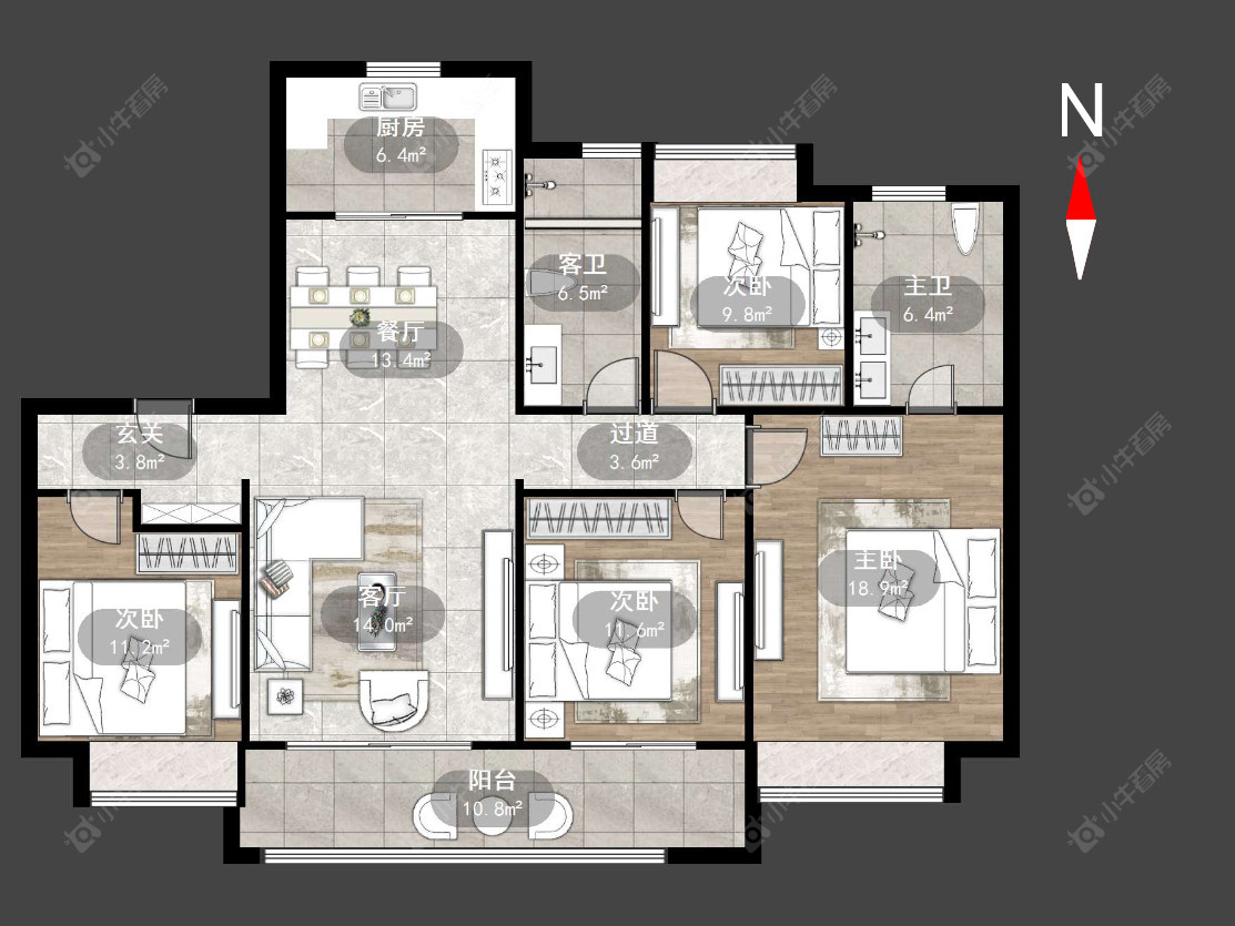 常州华宇常宁府在售二手房源户型图_小牛看房