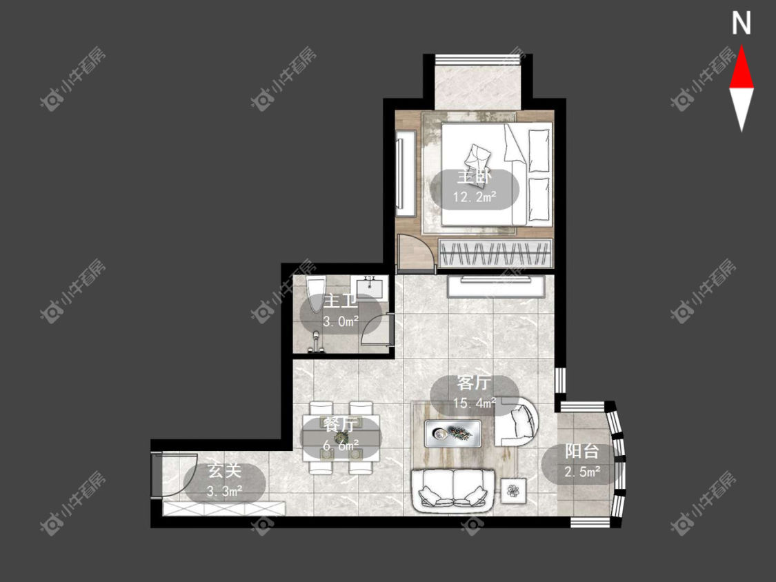 常州金鼎公寓在租房源户型图_小牛看房
