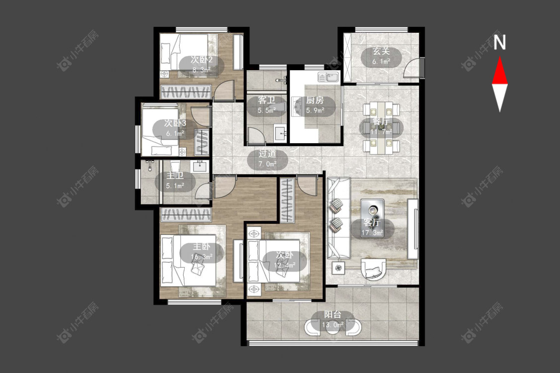 常州玉兰广场五期在售二手房源户型图_小牛看房