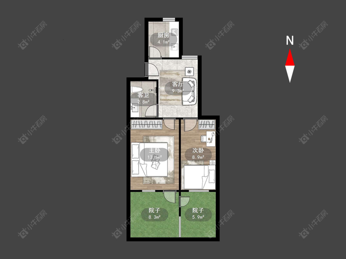 常州坛园在售二手房源户型图_小牛看房
