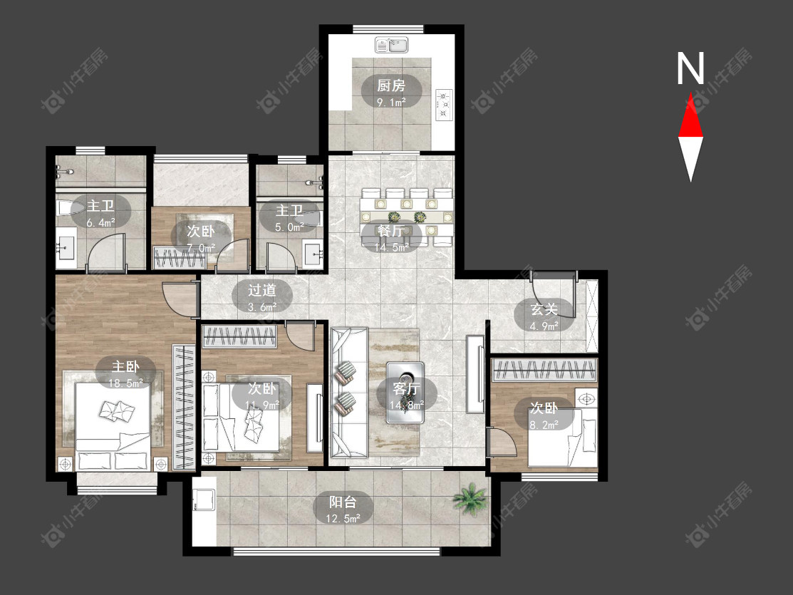 华润国际六期房源户型图 常州华润国际六期在售二手房源户型图_小牛看房