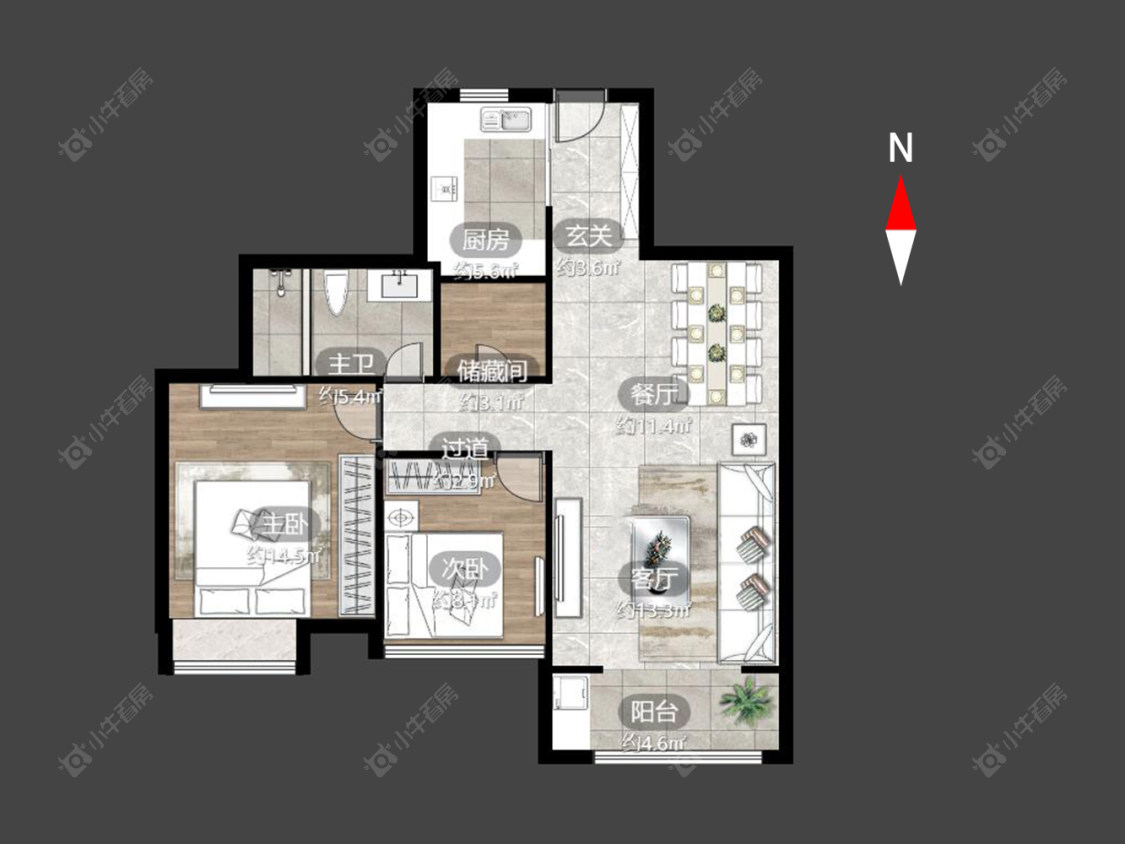 常州绿都万和城二区在售二手房源户型图_小牛看房