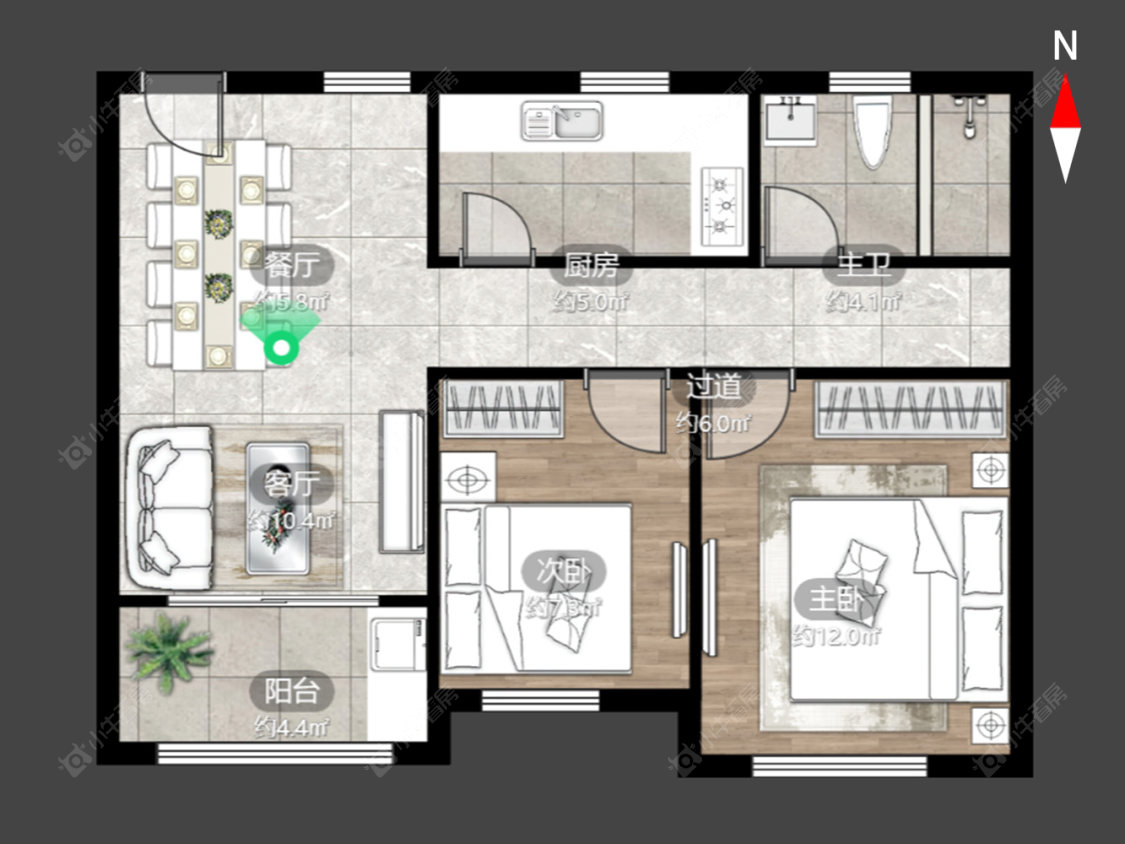 瑞宁新园房源户型图 常州瑞宁新园在售二手房源户型图_小牛看房