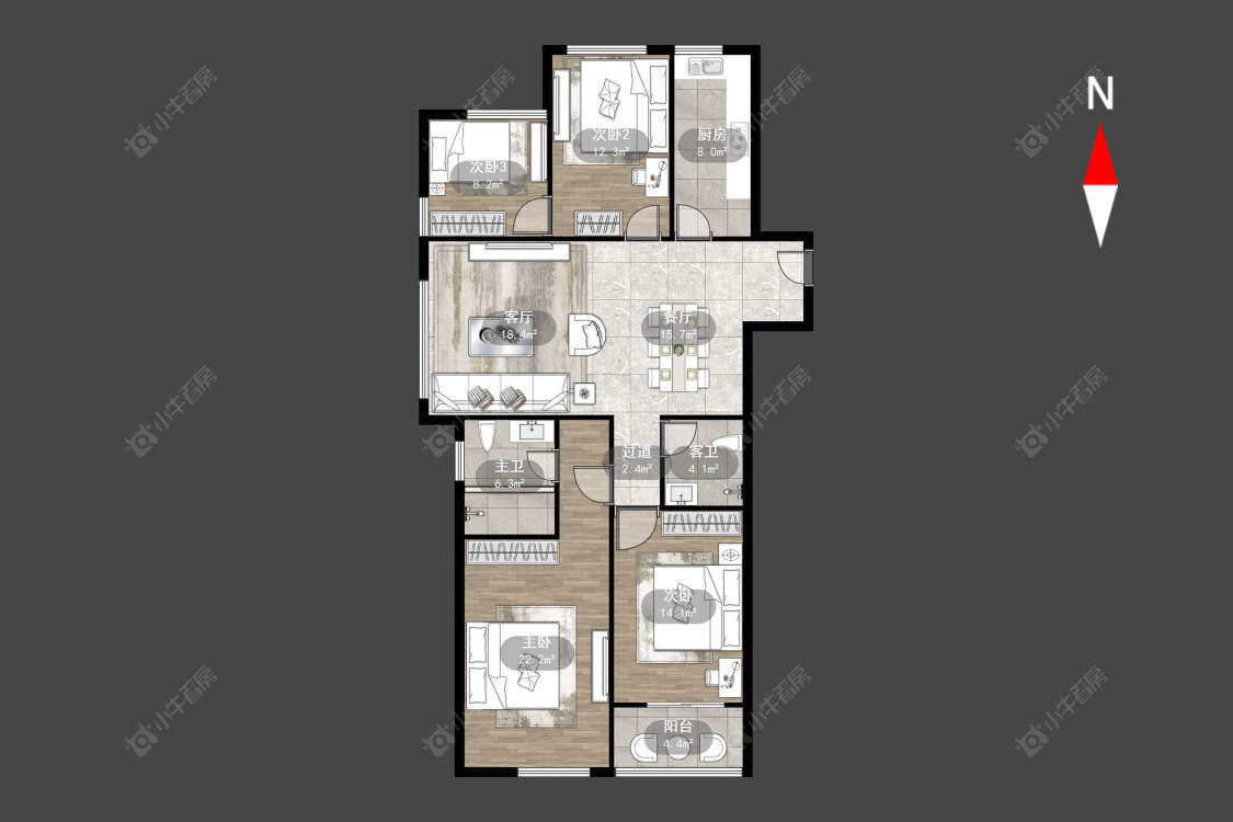 紫金城南区房源户型图 常州紫金城南区在售二手房源户型图_小牛看房