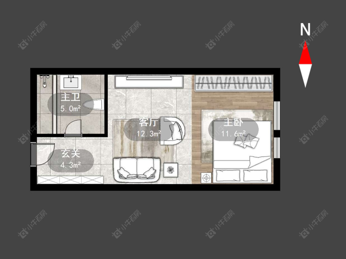 常州牡丹三江公寓在售二手房源户型图_小牛看房