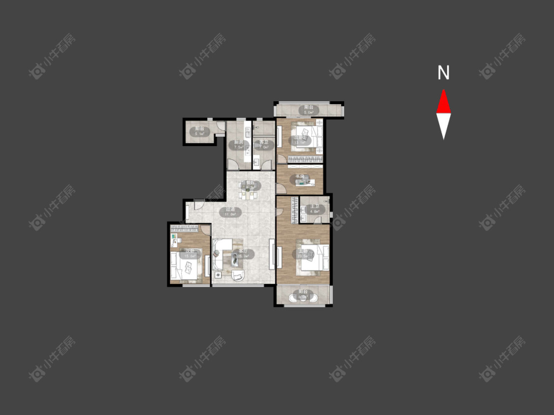 华亭苑房源户型图 常州华亭苑在售二手房源户型图_小牛看房