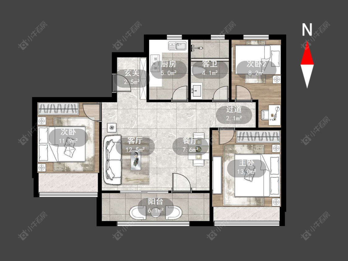 常州金科保利北郡花园在售二手房源户型图_小牛看房