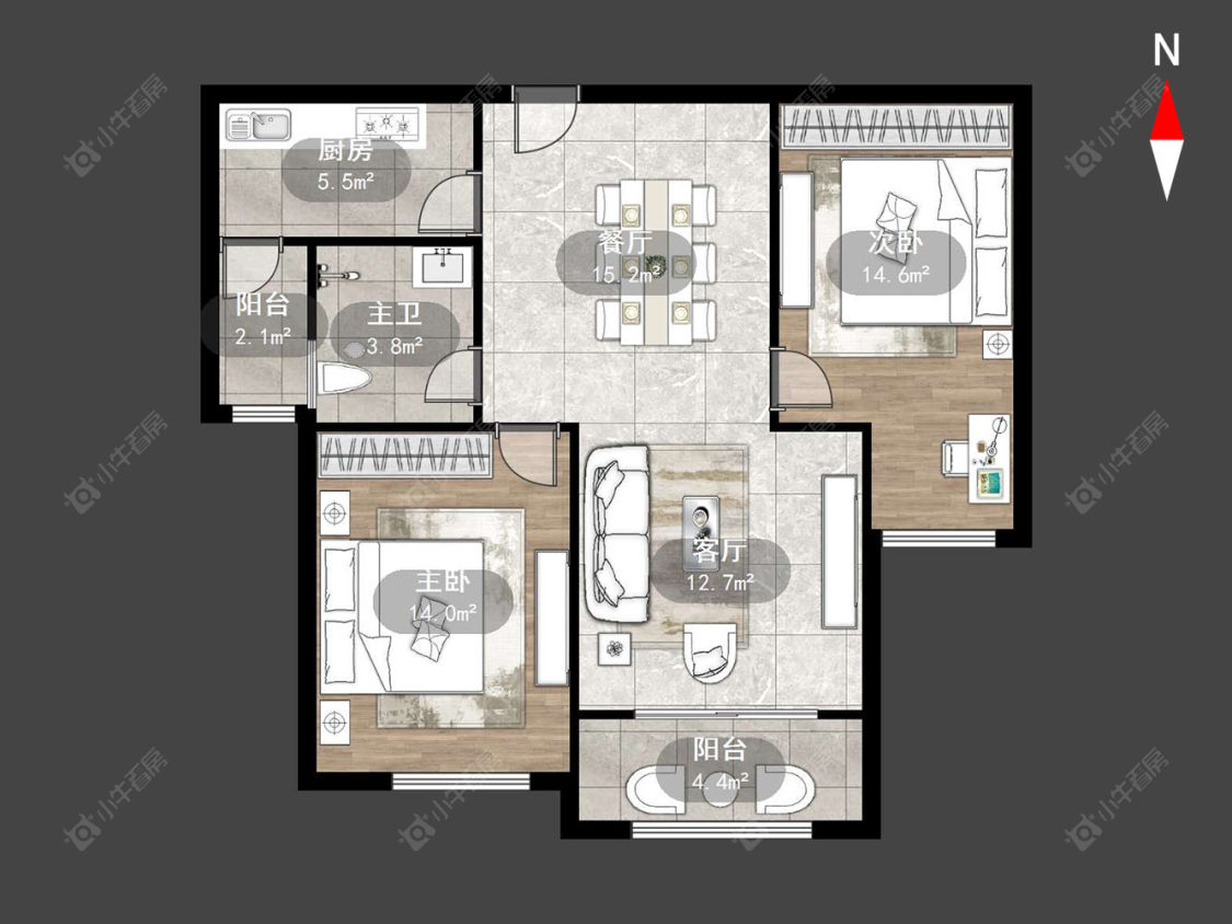 常州青枫公馆在售二手房源户型图_小牛看房