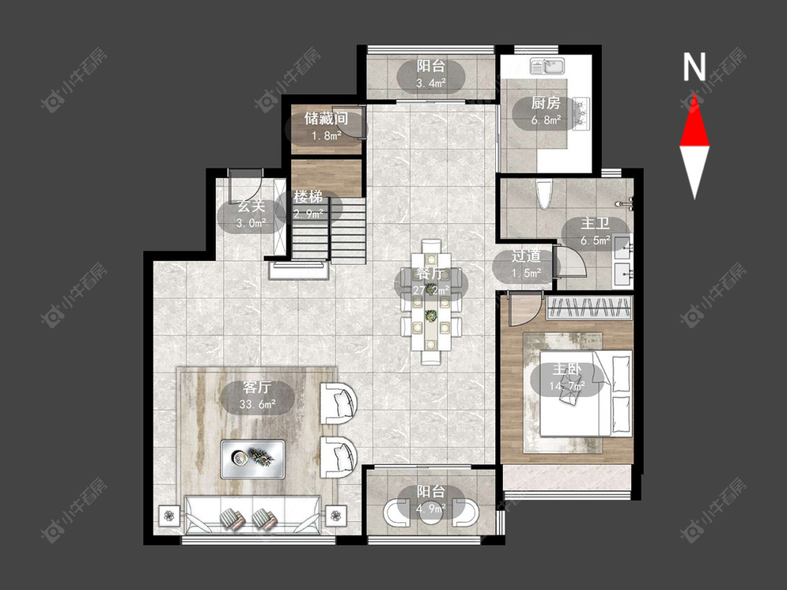 常州桃溪院子在售二手房源户型图_小牛看房
