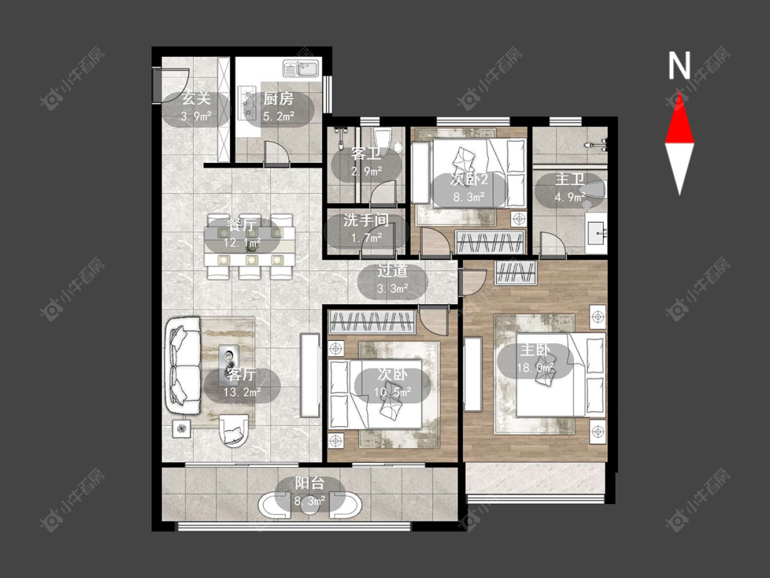 常州碧桂园金科光明府在售二手房源户型图_小牛看房