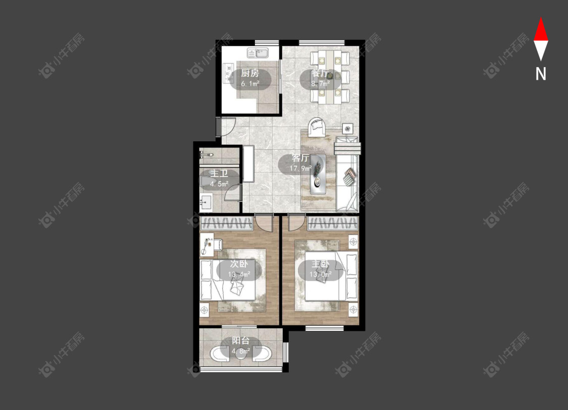 常州浦南新村在售二手房房源户型图_小牛看房