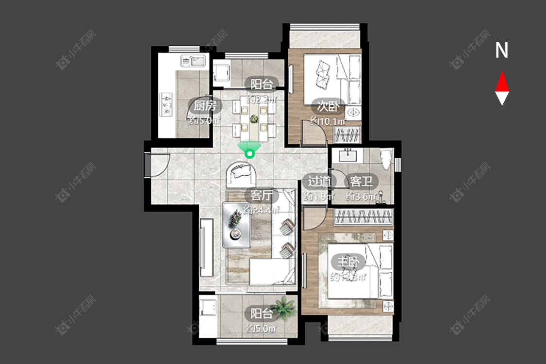 常州新城域二期在售二手房源户型图_小牛看房