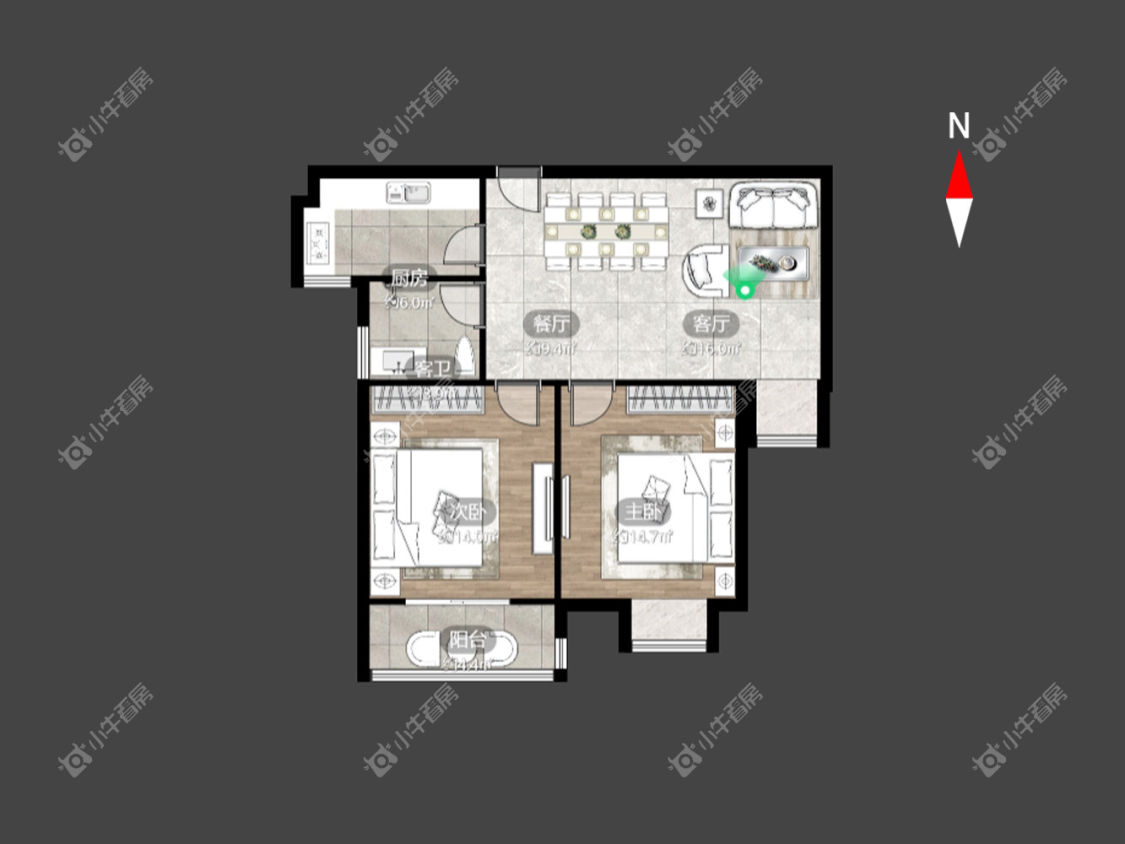 常州凯旋城东区在租房源户型图_小牛看房