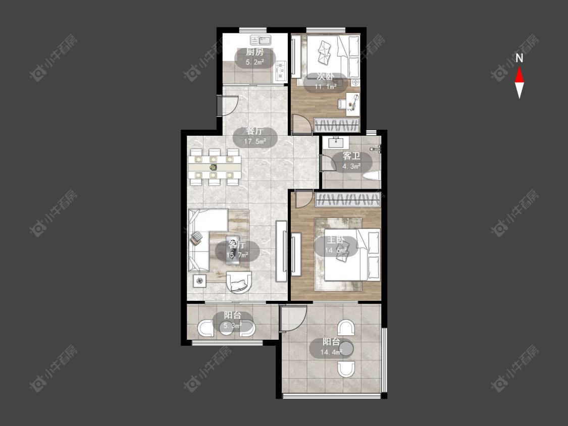 花都嘉园一区房源户型图 常州花都嘉园一区在售二手房源户型图_小牛看房