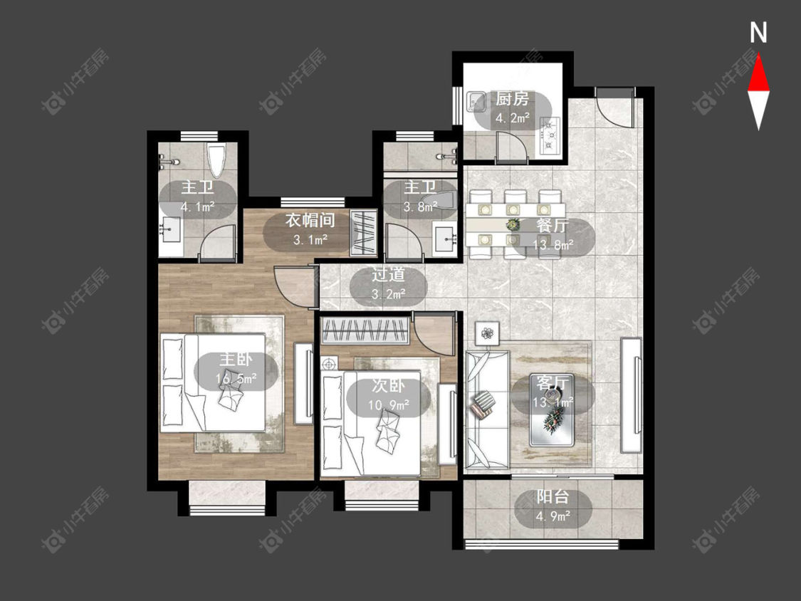 常州龙名仕豪庭在售二手房源户型图_小牛看房